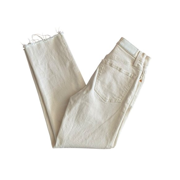 Re/Done 70s Stove Pipe High Rise Straight Leg Jeans Vintage White Women's Sz 24 - Picture 13 of 13